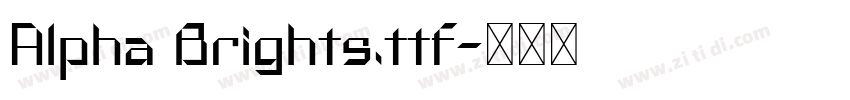 Alpha Brights.ttf字体转换